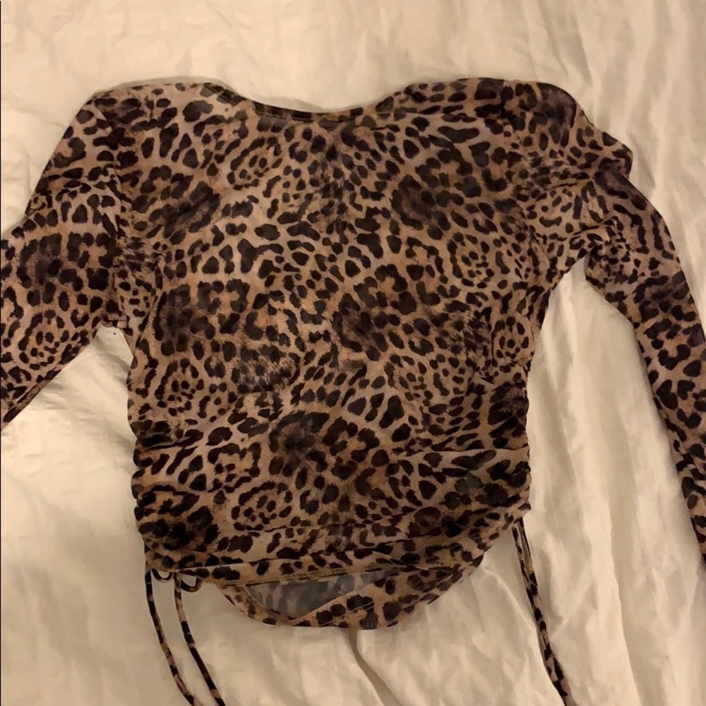 Princess Polly mesh cheetah top